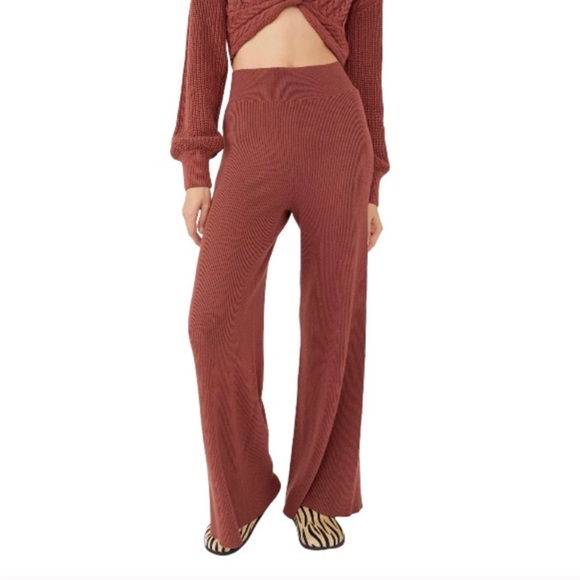 NWT Free People Emile Sweater Set in Cherry Cola - Picture 3 of 6